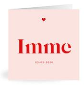 Geboortekaartje naam Imme m3