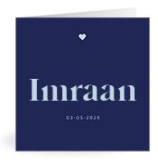 Geboortekaartje naam Imraan j3