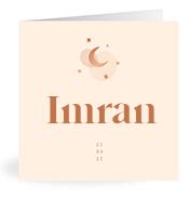 Geboortekaartje naam Imran m1
