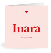 Geboortekaartje naam Inara m3