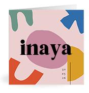 Geboortekaartje naam Inaya m2