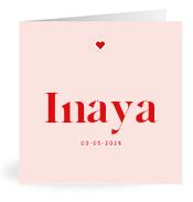 Geboortekaartje naam Inaya m3