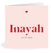 Geboortekaartje naam Inayah m3