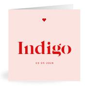 Geboortekaartje naam Indigo m3
