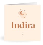 Geboortekaartje naam Indira m1