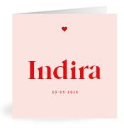 Geboortekaartje naam Indira m3