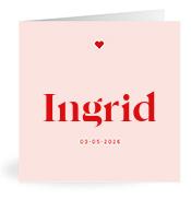 Geboortekaartje naam Ingrid m3