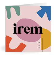 Geboortekaartje naam Irem m2