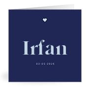 Geboortekaartje naam Irfan j3