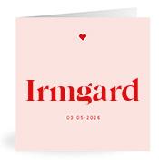 Geboortekaartje naam Irmgard m3