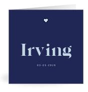 Geboortekaartje naam Irving j3