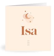 Geboortekaartje naam Isa m1