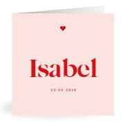Geboortekaartje naam Isabel m3