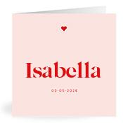 Geboortekaartje naam Isabella m3