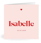 Geboortekaartje naam Isabelle m3