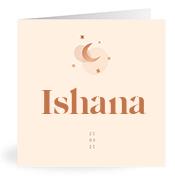 Geboortekaartje naam Ishana m1