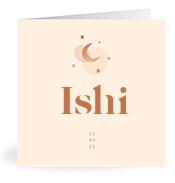 Geboortekaartje naam Ishi m1