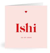 Geboortekaartje naam Ishi m3