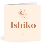 Geboortekaartje naam Ishiko m1