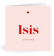 Geboortekaartje naam Isis m3