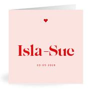 Geboortekaartje naam Isla-Sue m3