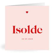 Geboortekaartje naam Isolde m3