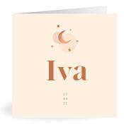 Geboortekaartje naam Iva m1