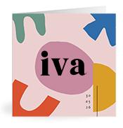 Geboortekaartje naam Iva m2