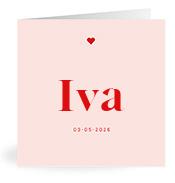Geboortekaartje naam Iva m3