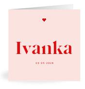 Geboortekaartje naam Ivanka m3