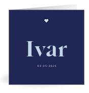 Geboortekaartje naam Ivar j3