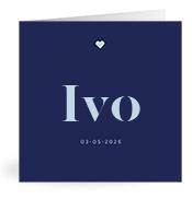 Geboortekaartje naam Ivo j3