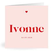 Geboortekaartje naam Ivonne m3
