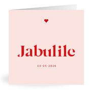 Geboortekaartje naam Jabulile m3