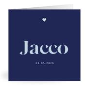 Geboortekaartje naam Jacco j3