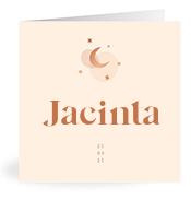 Geboortekaartje naam Jacinta m1