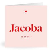 Geboortekaartje naam Jacoba m3