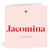 Geboortekaartje naam Jacomina m3