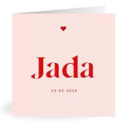 Geboortekaartje naam Jada m3