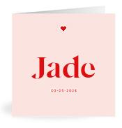 Geboortekaartje naam Jade m3