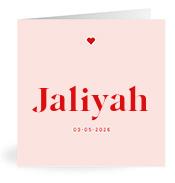Geboortekaartje naam Jaliyah m3
