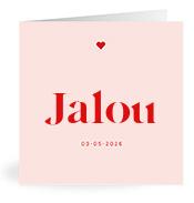 Geboortekaartje naam Jalou m3