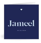 Geboortekaartje naam Jameel j3
