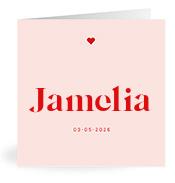 Geboortekaartje naam Jamelia m3