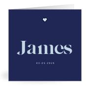 Geboortekaartje naam James j3