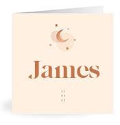 Geboortekaartje naam James m1
