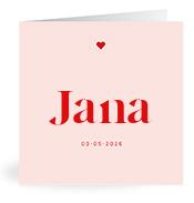 Geboortekaartje naam Jana m3