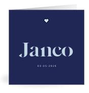 Geboortekaartje naam Janco j3