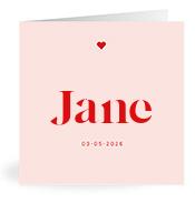 Geboortekaartje naam Jane m3