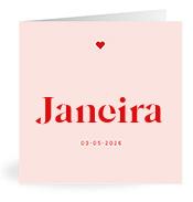 Geboortekaartje naam Janeira m3